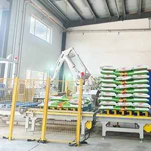 Hệ Thống Đóng Bao Và Xếp Pallet Tự Động Cho Đóng Gói Phân Bón Hỗn Hợp